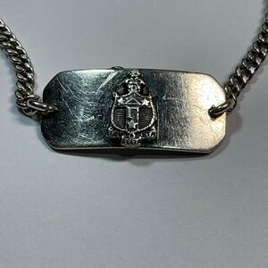 Vintage Sterling Silver Sorority / Fraternity Bracelet. 7 inches long